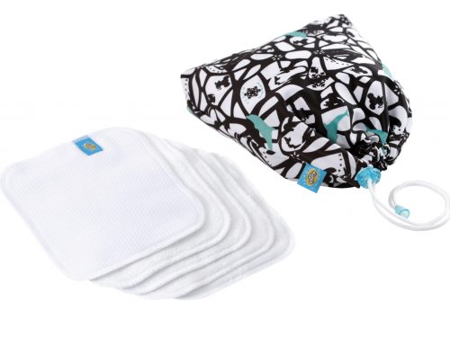 Reusable Wipe Bag + 5 reusable wipes (ADELLIA) – set