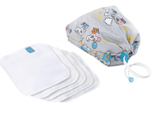 Reusable Wipe Pouch + 5pcs Reusable Wipes (BALLOON) - COMBINED SET