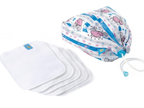 Reusable Wipe Pouch (MY HEART) + 5pcs Reusable Wipes - COMBINED SET