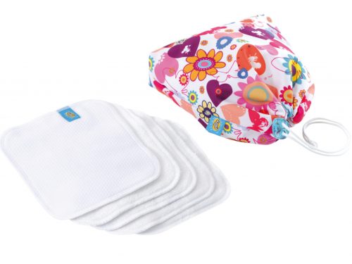 Reusable Wipe Pouch + 5pcs Reusable Wipes (THUMBELINA) - COMBINED SET