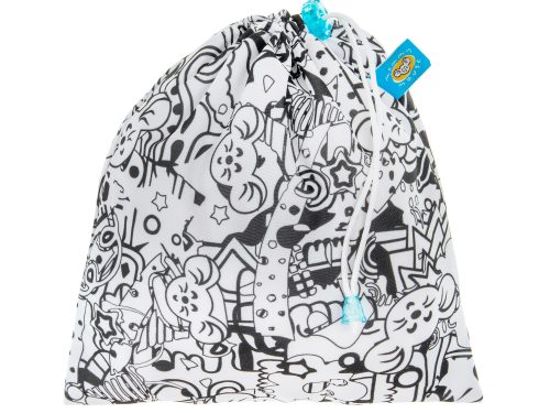 KOMPLET - Woreczek na chusteczki wielorazowe i 5szt. chusteczek wielorazowych (BLACK)