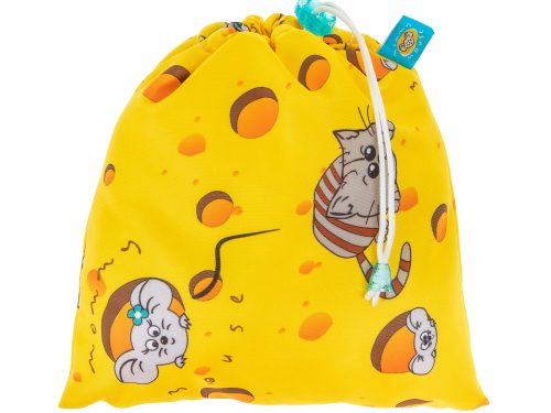 KOMPLET - Woreczek na chusteczki wielorazowe i 5szt. chusteczek wielorazowych (CHEESE)